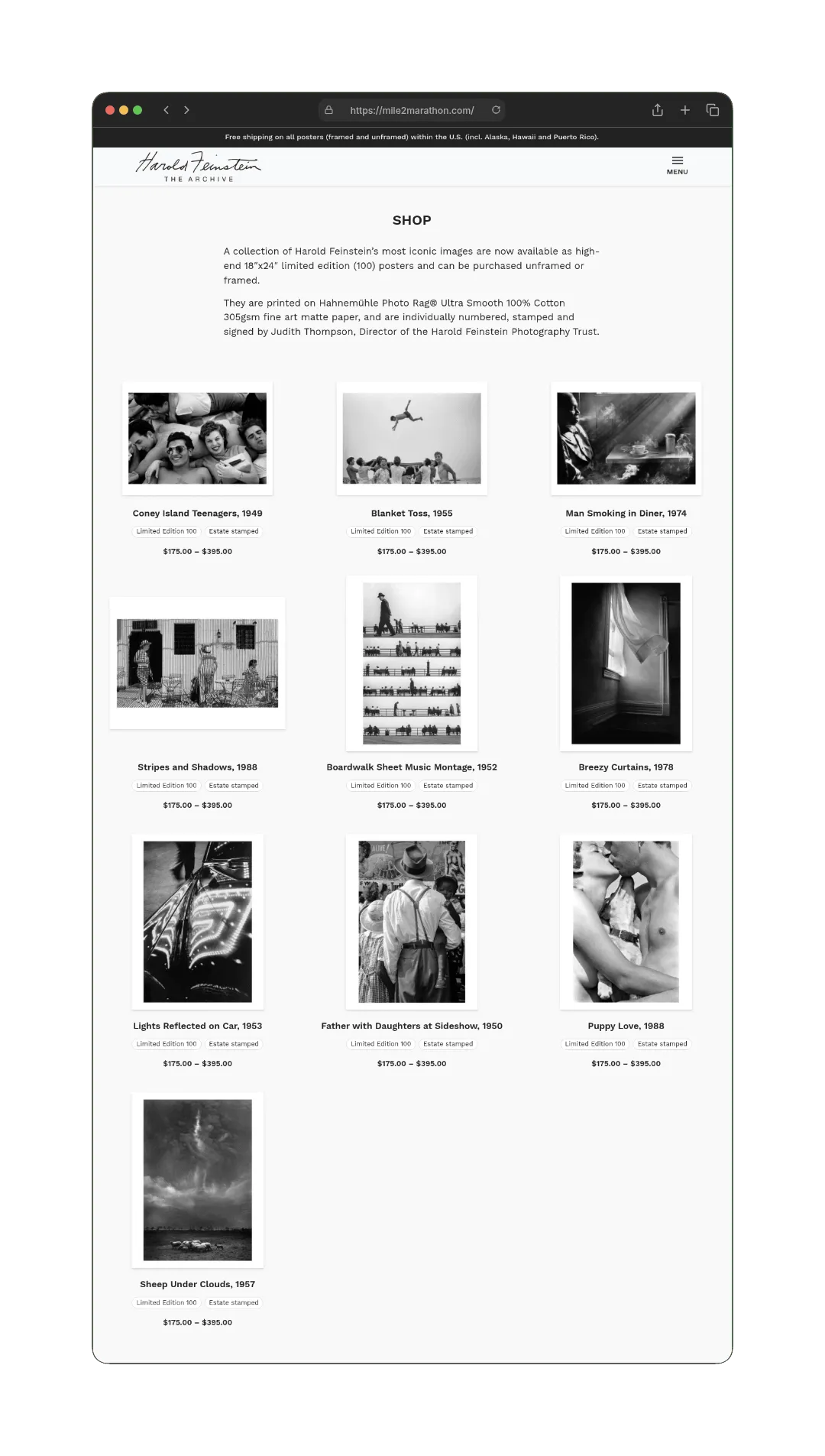 Harold Feinstein Archive